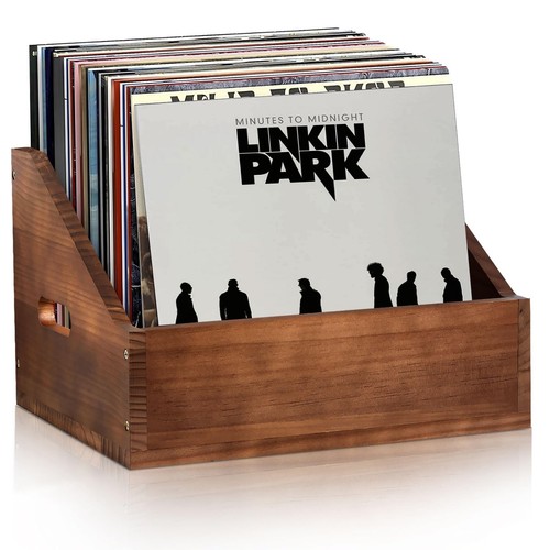 Wooden vinyl record storage - wooden,