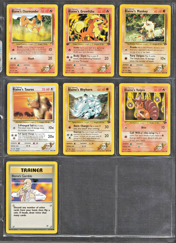 Lot pokemon blaine s - lot, 7