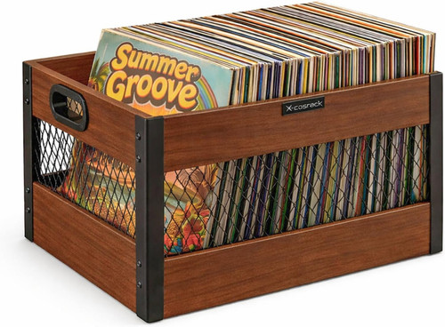 Vinyl record storage crate - storage,